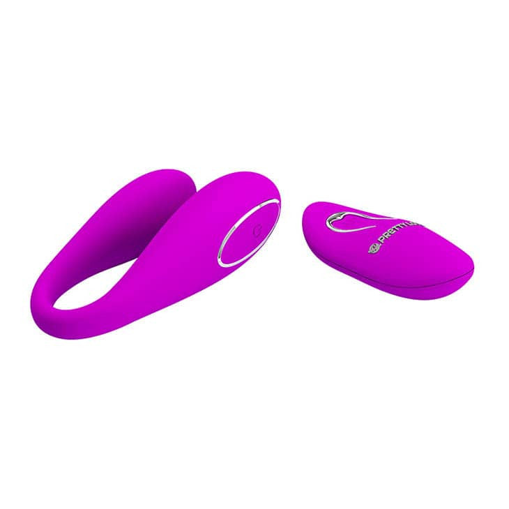 Algernon - Vibrator wireless pentru cuplu, 9.6 cm, mov - detaliu 4