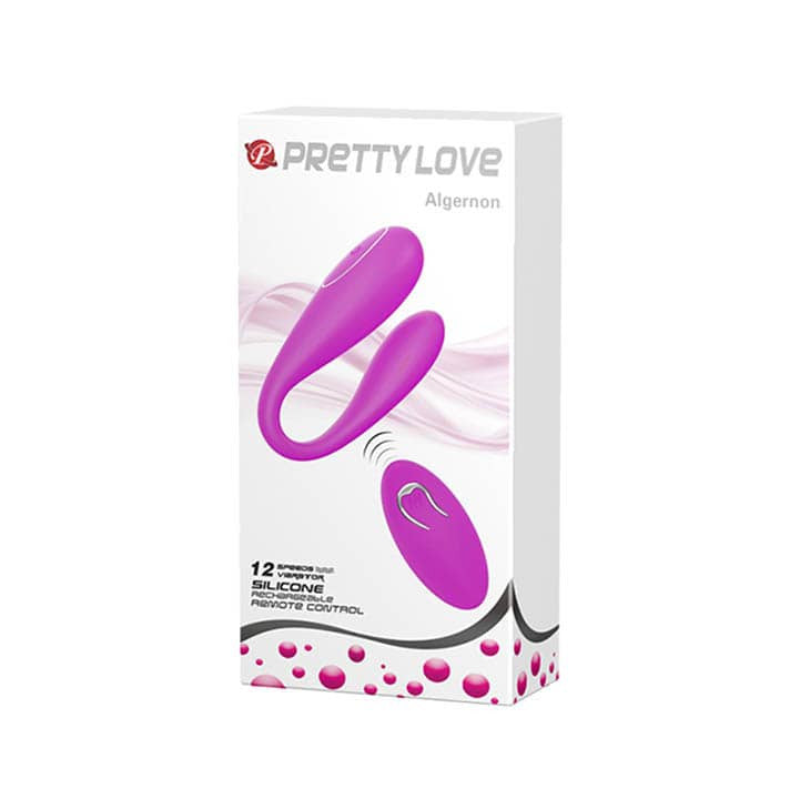 Algernon - Vibrator wireless pentru cuplu, 9.6 cm, mov - detaliu 8