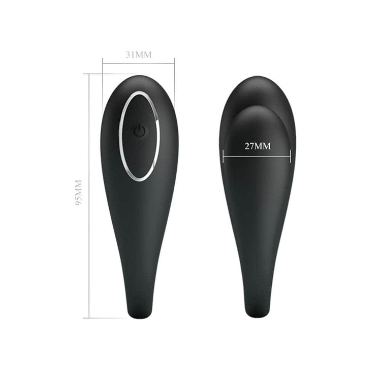 Algernon - Vibrator wireless pentru cuplu, 9.6 cm, negru - detaliu 3