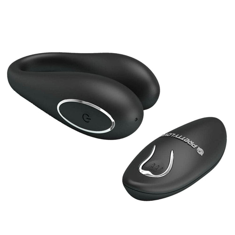 Algernon - Vibrator wireless pentru cuplu, 9.6 cm, negru - detaliu 4