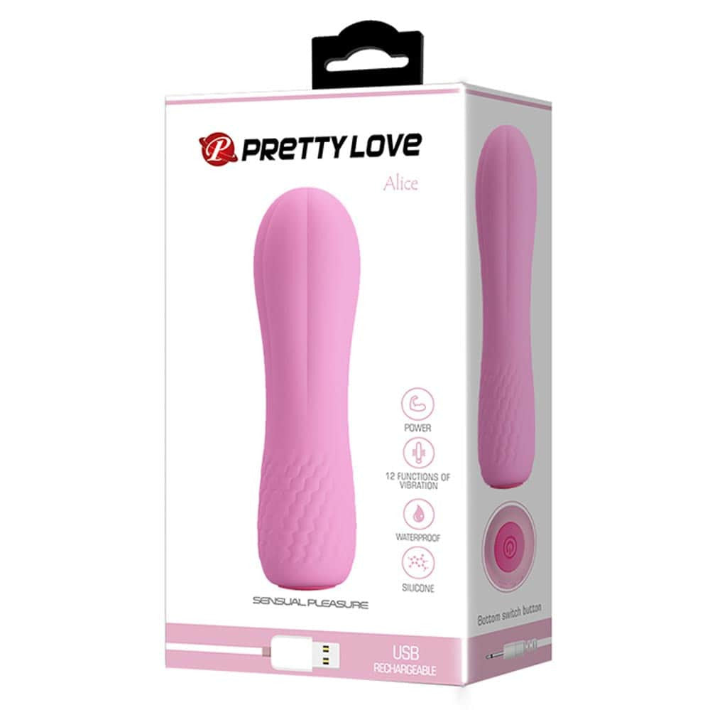 Alice - Mini-vibrator roz, 11.6 cm - detaliu 2