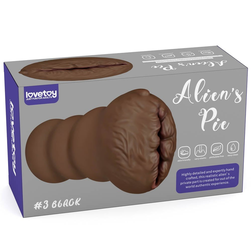 Alien's Pie 3 Black - Masturbator Forma Vagin Extraterestu, 23 cm - detaliu 8