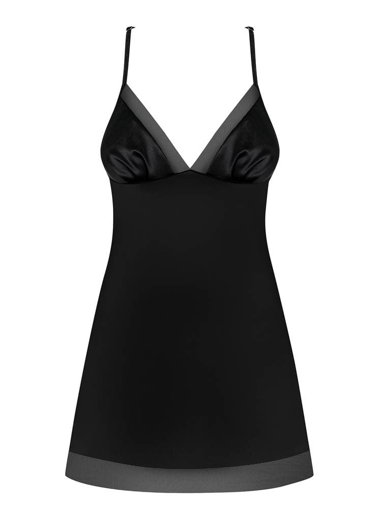 Alifini - Set babydoll și chiloței, negru, S/M - detaliu 3