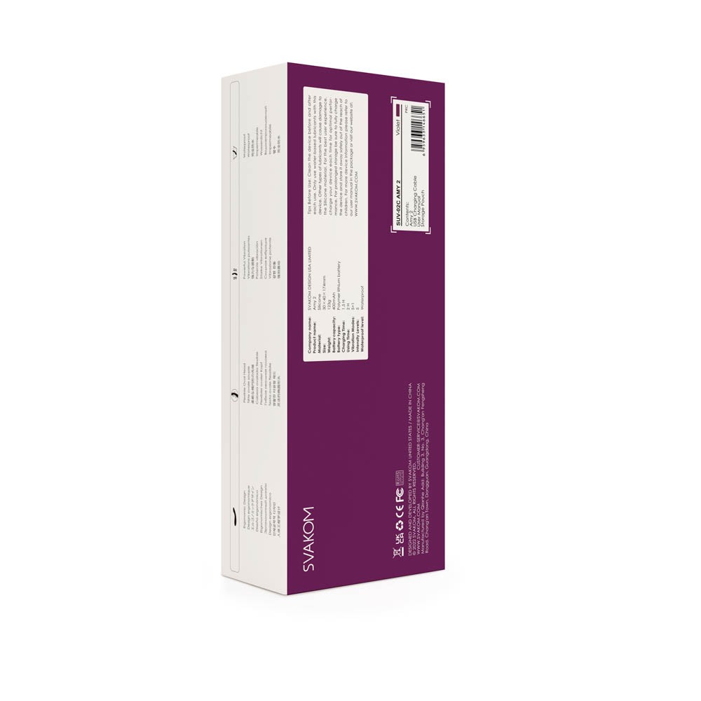 Amy 2 Violet - Vibrator Punct G din Silicon, 17 cm - detaliu 4