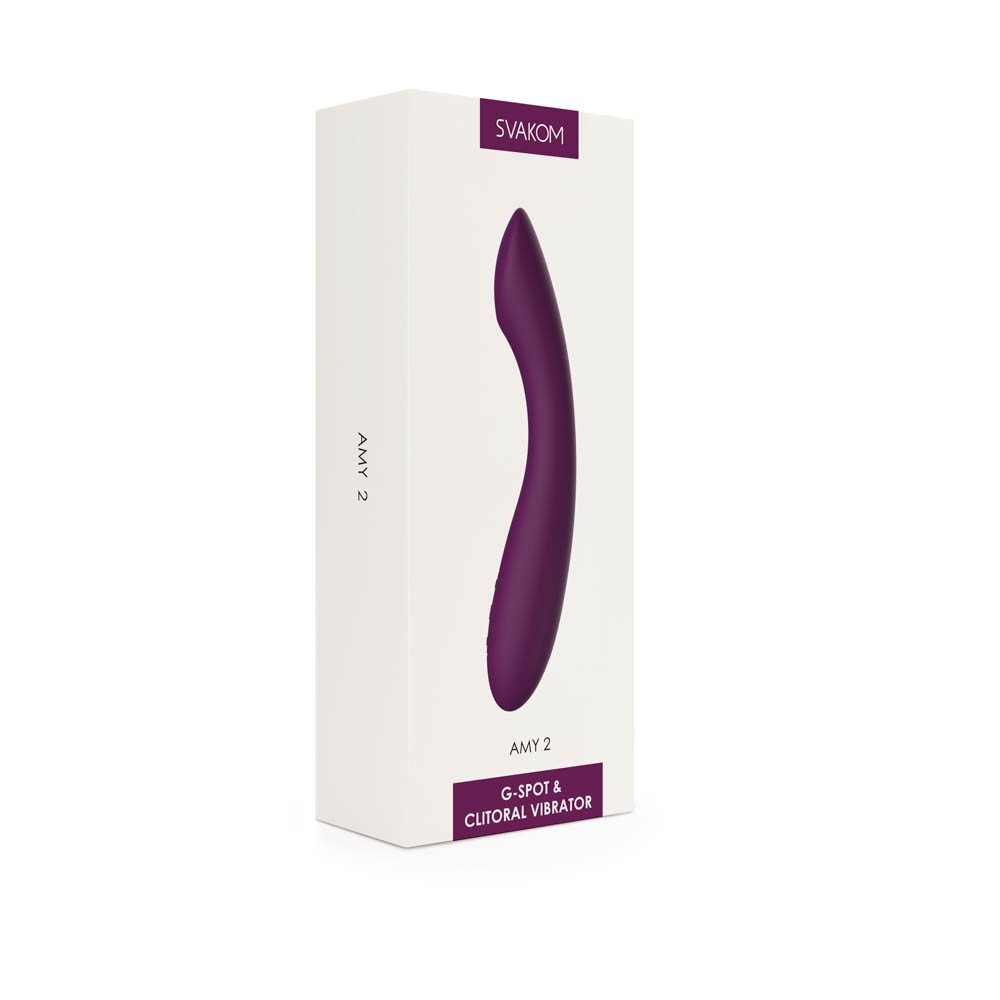 Amy 2 Violet - Vibrator Punct G din Silicon, 17 cm - detaliu 5