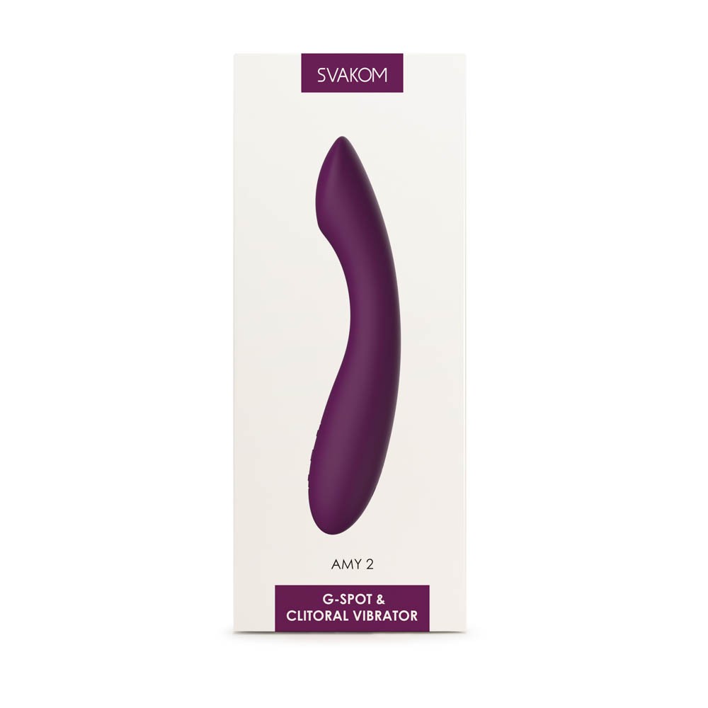 Amy 2 Violet - Vibrator Punct G din Silicon, 17 cm - detaliu 6