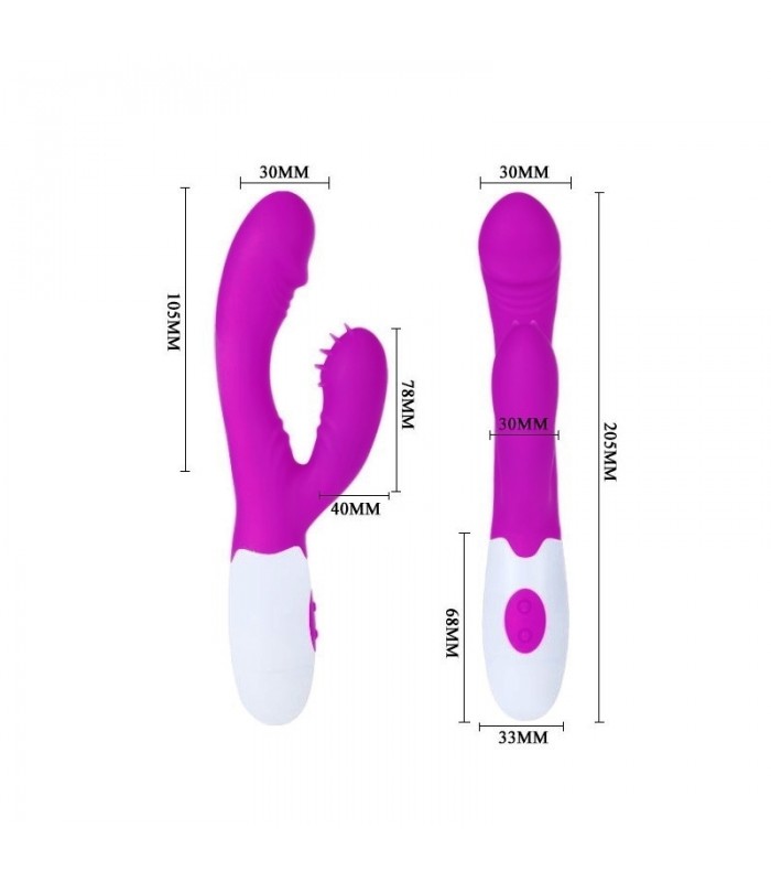 Andre - Vibrator iepuraș cu striații, 20 cm - detaliu 4