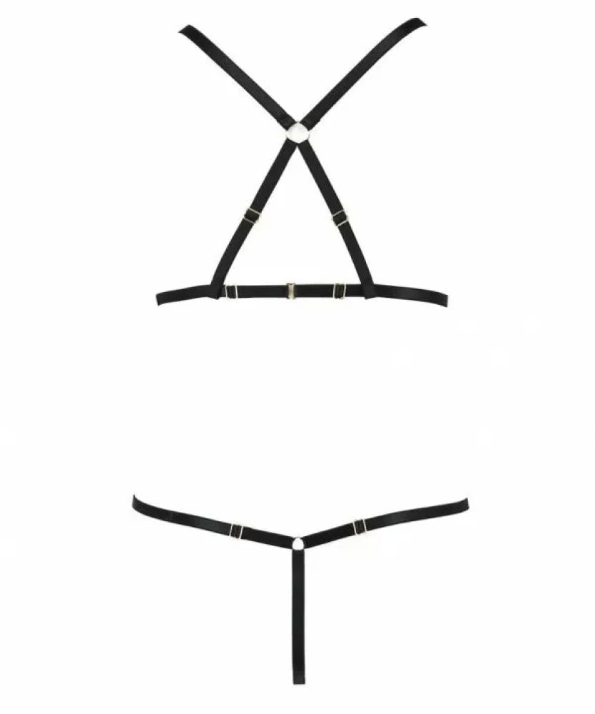 Armanda - Set lenjerie intimă, negru, S/M - detaliu 3