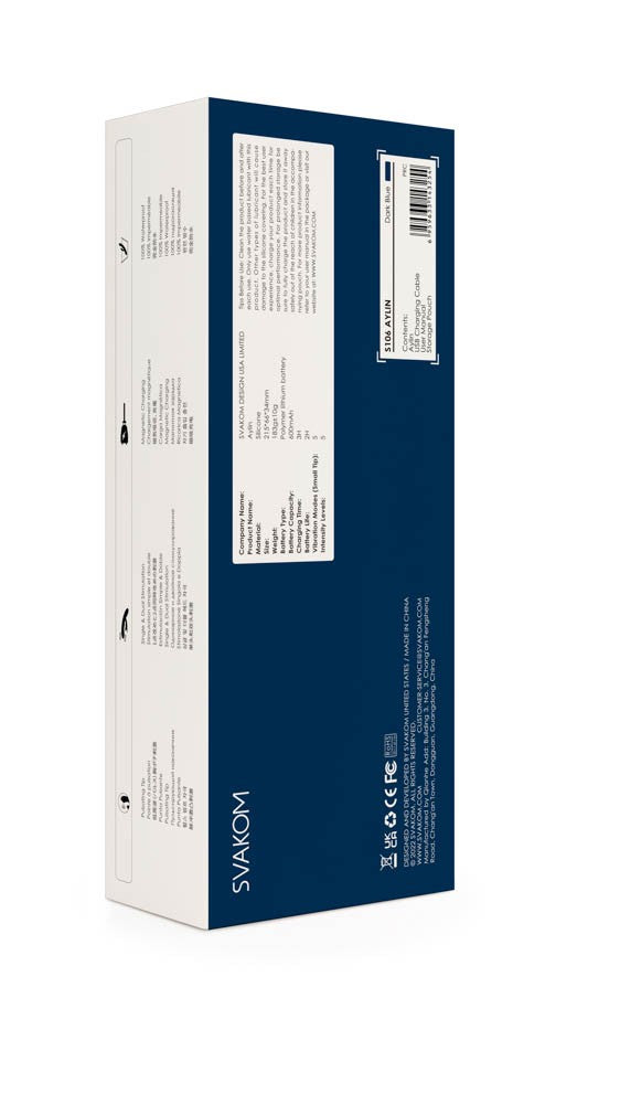 Aylin Dark Blue - Vibrator Iepuras Reincarcabil, 21,5 cm - detaliu 4