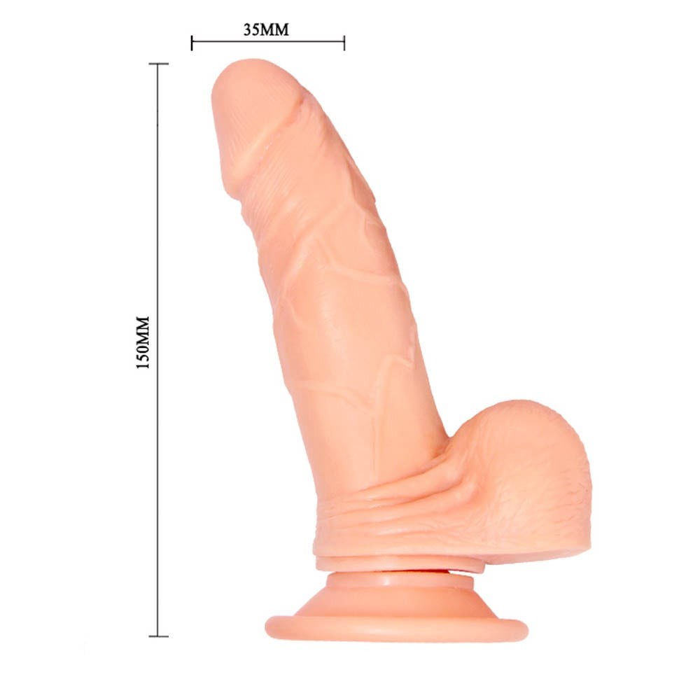 Barbara Mark - Vibrator realistic cu cap rotativ, 15 cm - detaliu 1