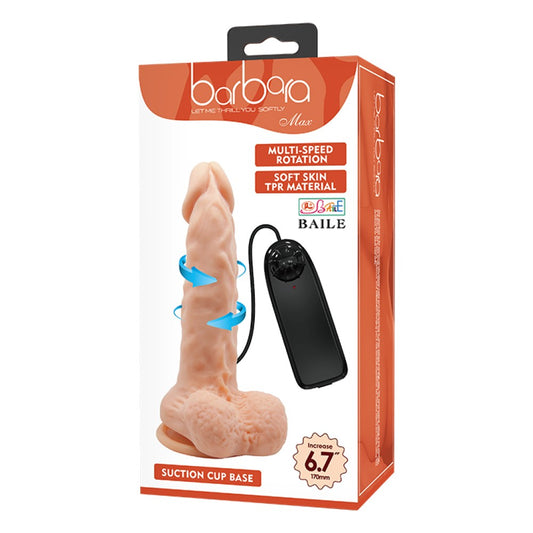 Barbara Max 6.7 " - Vibrator Relistic cu Functie Rotatie, 17x3.7 cm