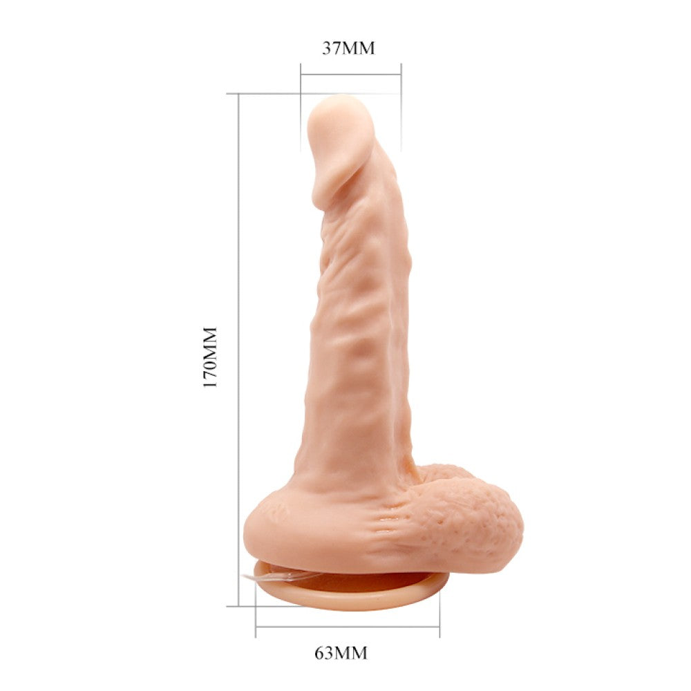 Barbara Max 6.7 " - Vibrator Relistic cu Functie Rotatie, 17x3.7 cm - detaliu 5