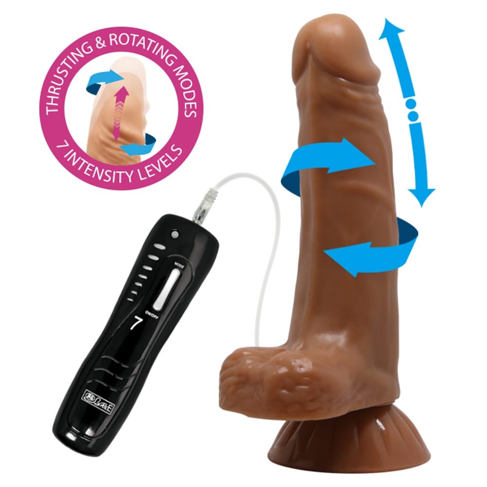 Beautiful Easton - Dildo cu vibrații, 18.5 cm - detaliu 5