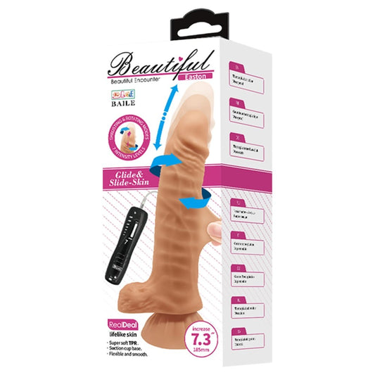 Beautiful Easton - Dildo cu vibrații, 18.5 cm - detaliu 6