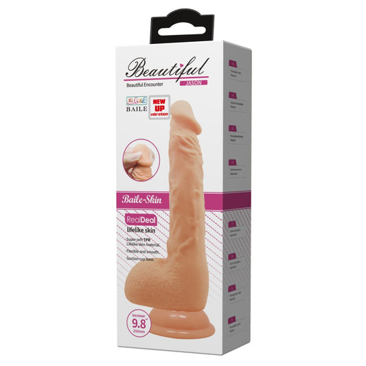 Beautiful Jason 9,8 " - Vibrator Realistic cu Rotatie, 25x4.1 cm
