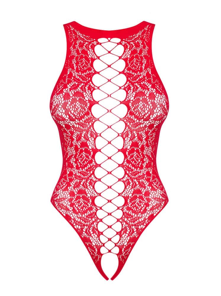 Body Femei B120 teddy Rosu, Marime S/M/L - detaliu 1
