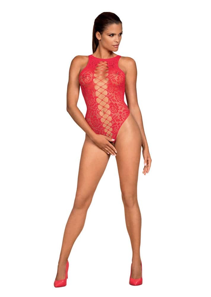 Body Femei B120 teddy Rosu, Marime S/M/L - detaliu 2