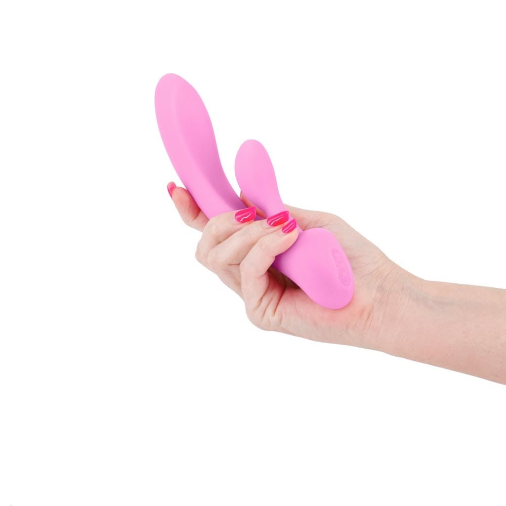Bonnie - Vibrator iepuraș, roz, 19 cm - detaliu 3