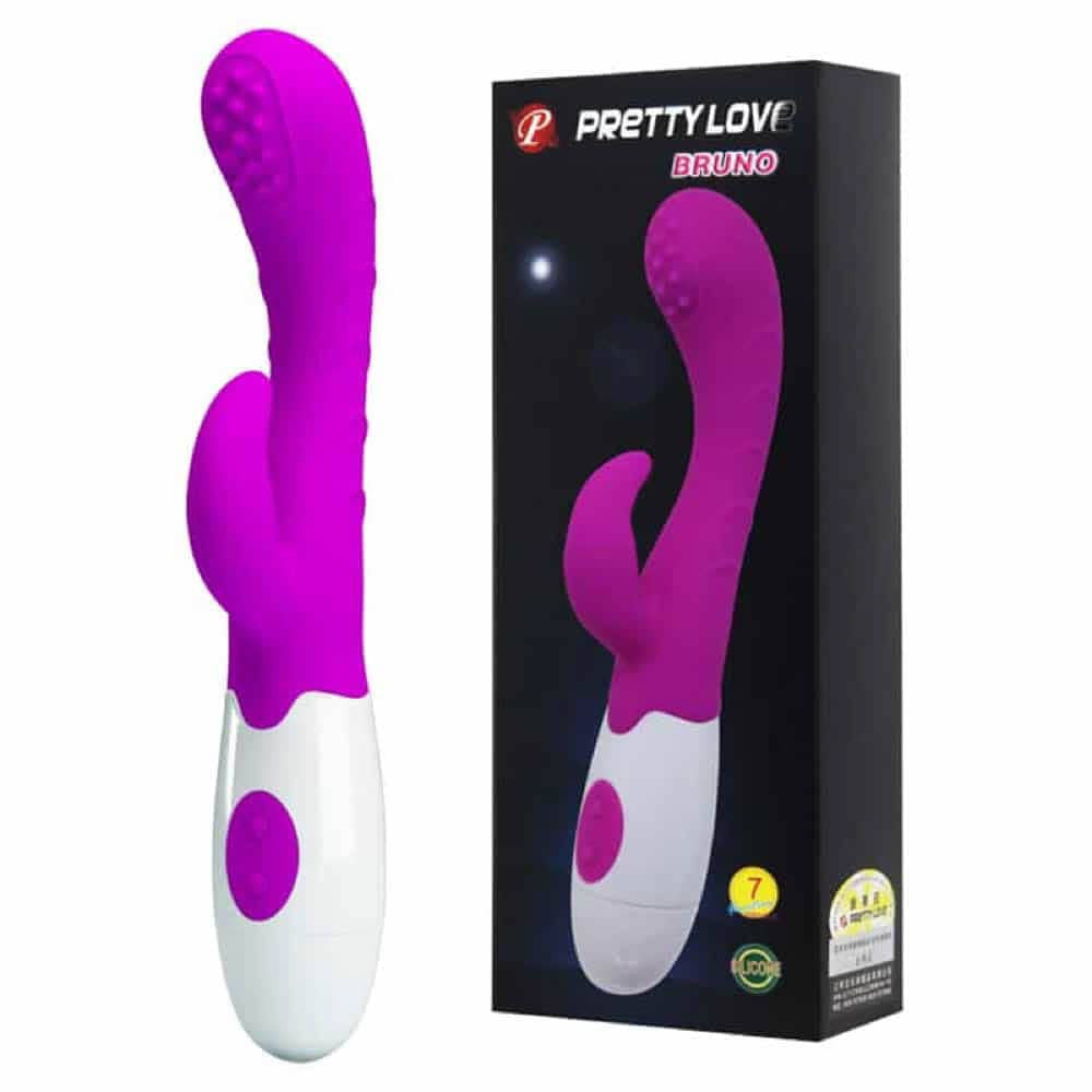 Bruno - Vibrator iepuraș, mov, 20 cm - detaliu 2