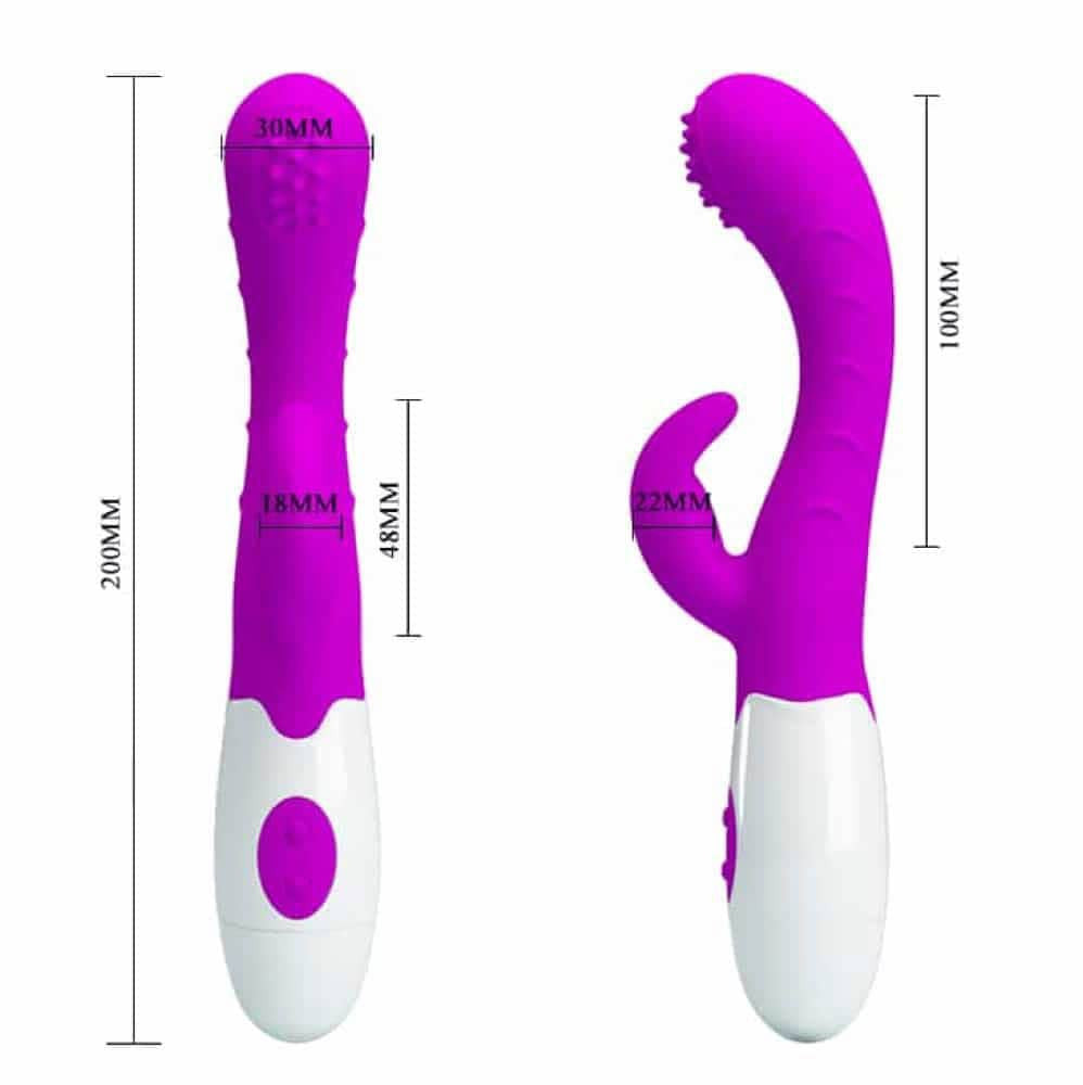 Bruno - Vibrator iepuraș, mov, 20 cm - detaliu 3
