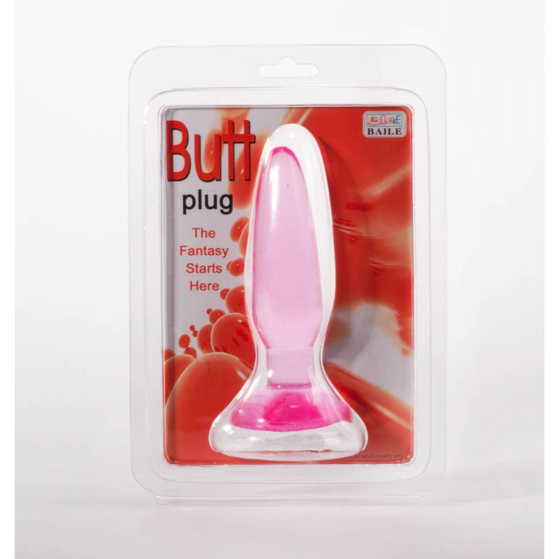 Fantezia Începe Aici - Butt Plug Roz din PVC cu Ventuză, 15 cm