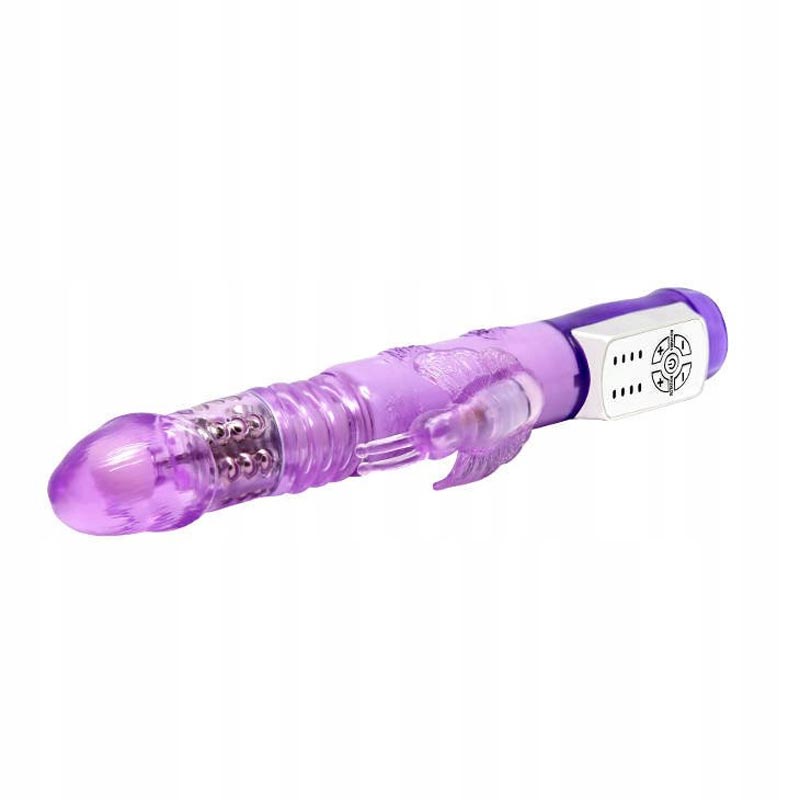 Butterfly Prince - Vibrator Rabbit Violet, 24x3.5 cm - detaliu 1