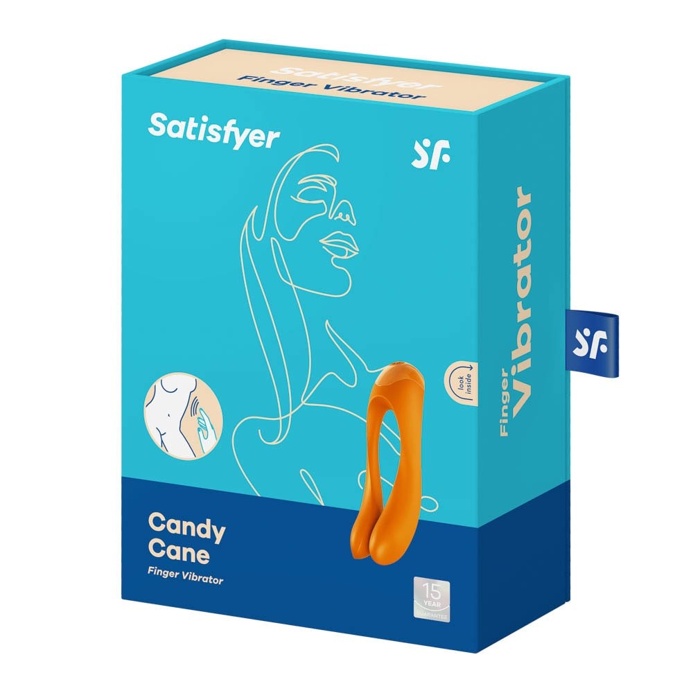 Candy Cane - Vibrator pentru deget, portocaliu - detaliu 5