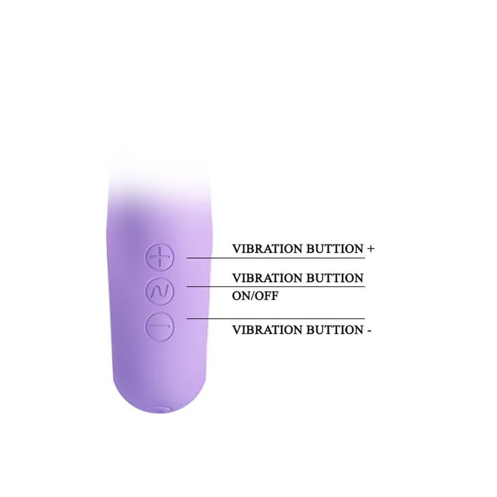 Canrol - Vibrator iepuraș, mov, 17 cm - detaliu 1