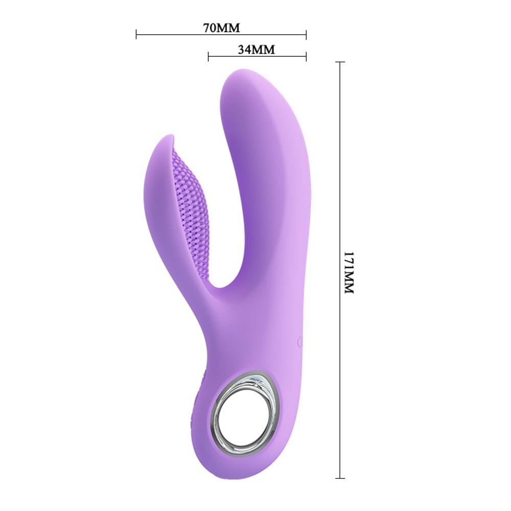 Canrol - Vibrator iepuraș, mov, 17 cm - detaliu 2