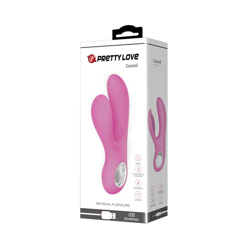 Canrol - Vibrator iepuraș, roz, 17 cm - detaliu 6