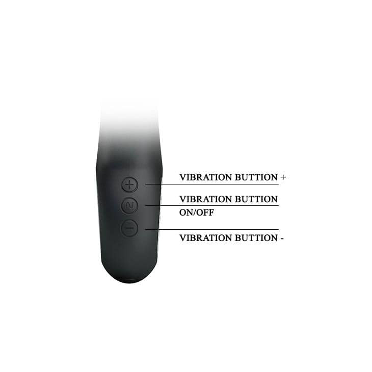 Carina - Vibrator iepuraș, negru, 19 cm - detaliu 2