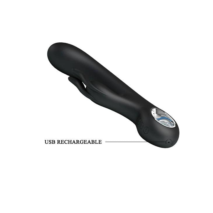 Carina - Vibrator iepuraș, negru, 19 cm - detaliu 4