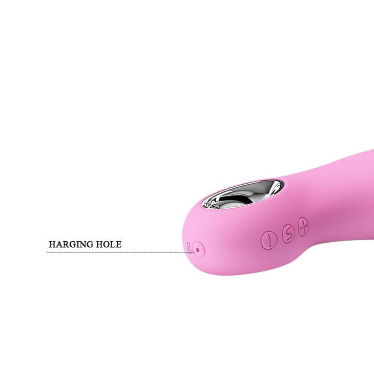 Carol - Vibrator iepuraș, baby pink, 16.5 cm - detaliu 2
