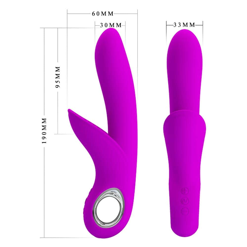 Carol - Vibrator iepuraș, fuxia, 16.5 cm - detaliu 3