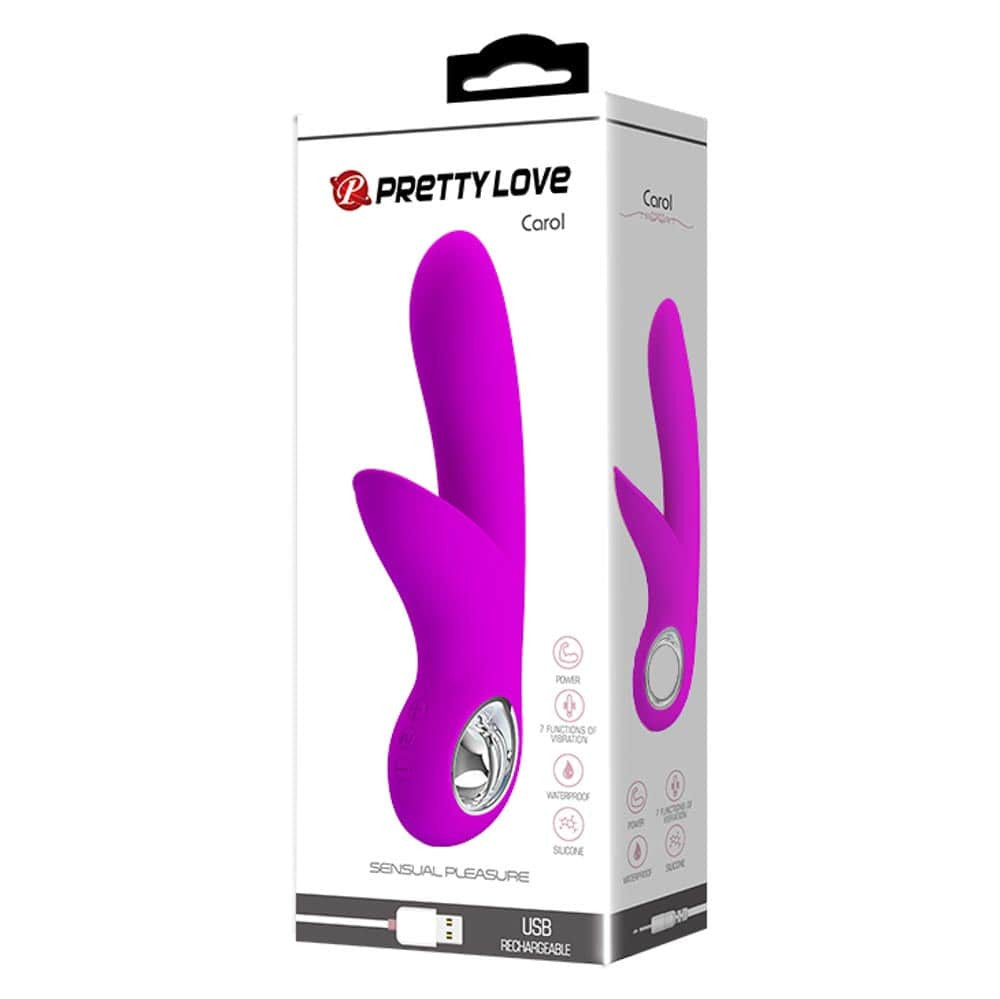 Carol - Vibrator iepuraș, fuxia, 16.5 cm - detaliu 5
