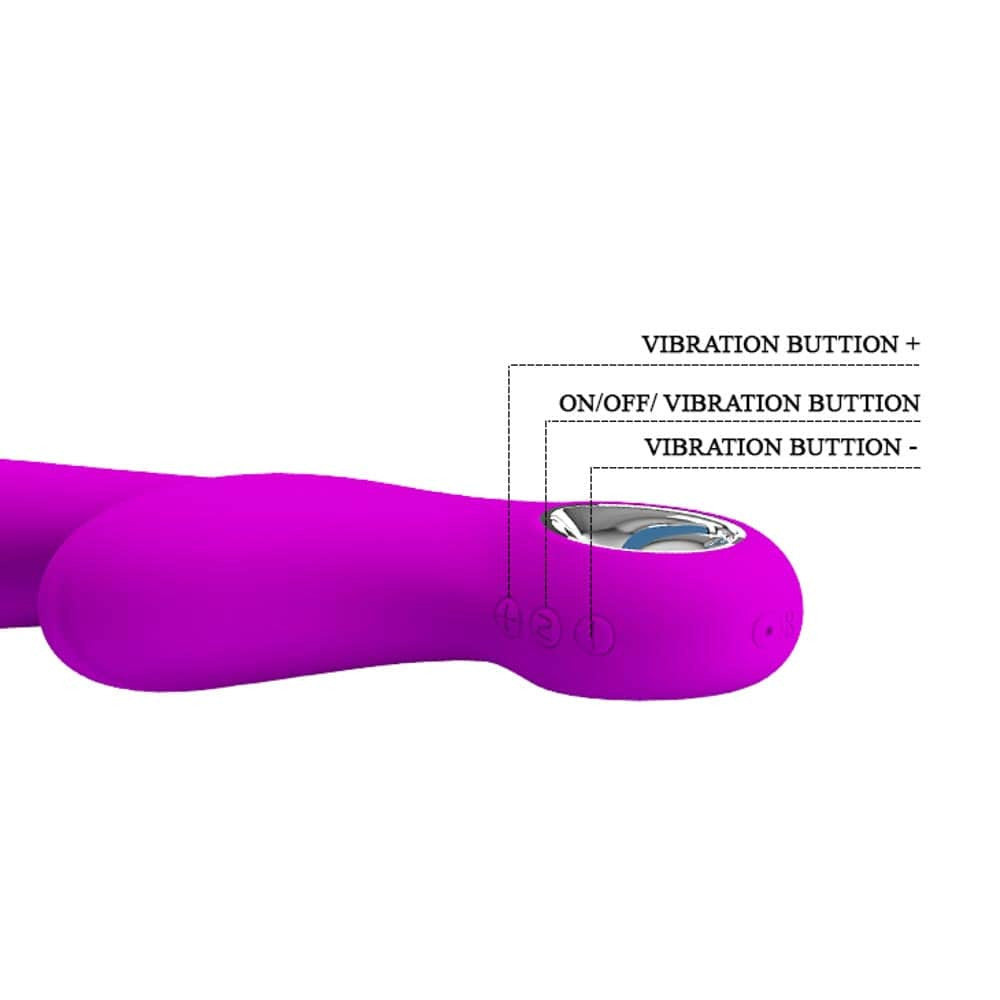 Carol - Vibrator iepuraș, fuxia, 16.5 cm - detaliu 7