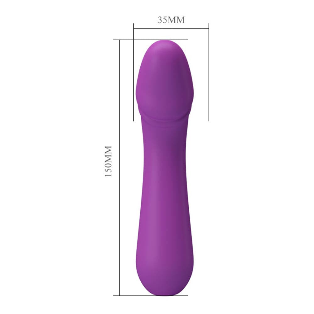Cetus - Vibrator realist, mov, 15 cm - detaliu 1
