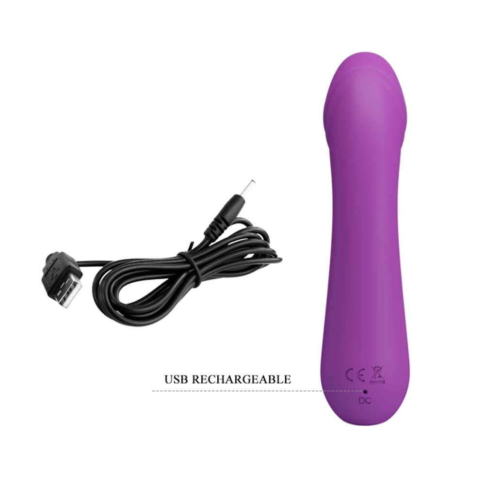 Cetus - Vibrator realist, mov, 15 cm - detaliu 2