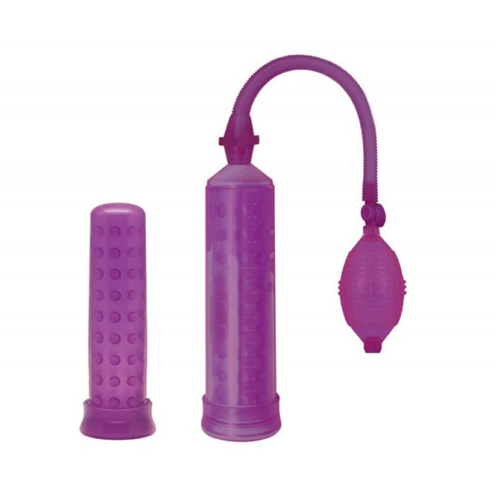 Charmly Pleasure - Pompa Marire Penis Manuala, Mov, 21,5 cm - detaliu 1