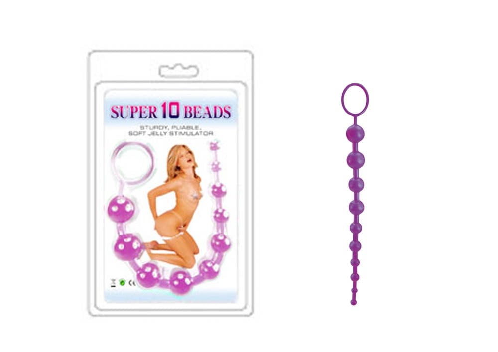 Charmly Super 10 - Bile anale mov, 27 cm - detaliu 2