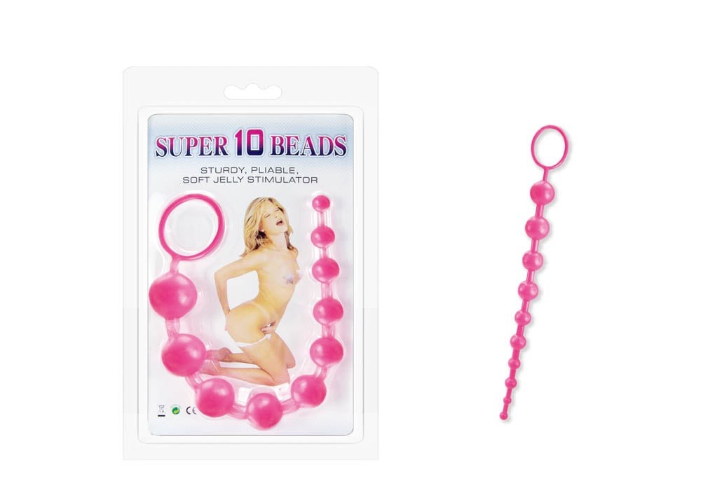 Charmly Super 10 - Bile anale roz, 27 cm - detaliu 2
