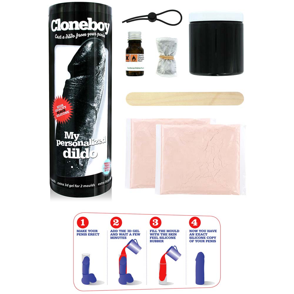Cloneboy Dildo-Kit clonare penis NEGRU ABSOLUT