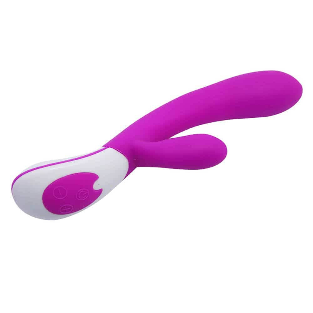 Colby - Vibrator iepuraș, mov, 21.5 cm - detaliu 5