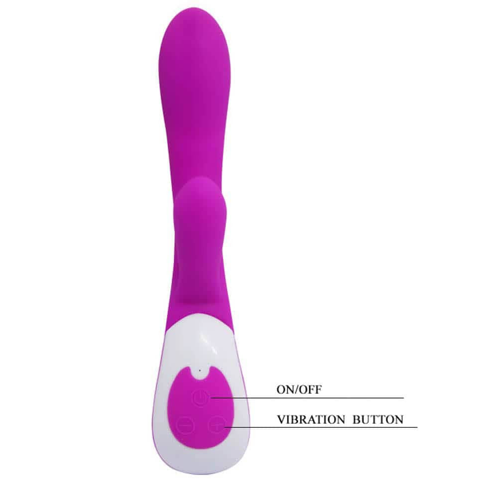 Colby - Vibrator iepuraș, mov, 21.5 cm - detaliu 7