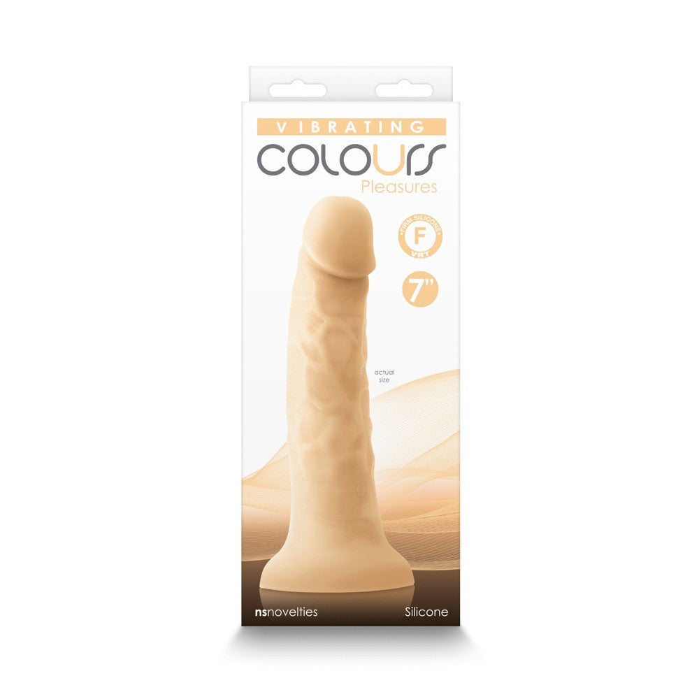 Colours Pleasures - Dildo cu vibrații, alb, 17.8 cm - detaliu 3