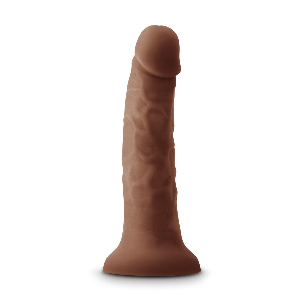 Colours Pleasures - Dildo cu vibrații, maro, 17.8 cm - detaliu 1