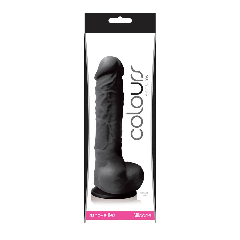 Colours Pleasures - Dildo realist, negru, 17.8 cm - detaliu 1