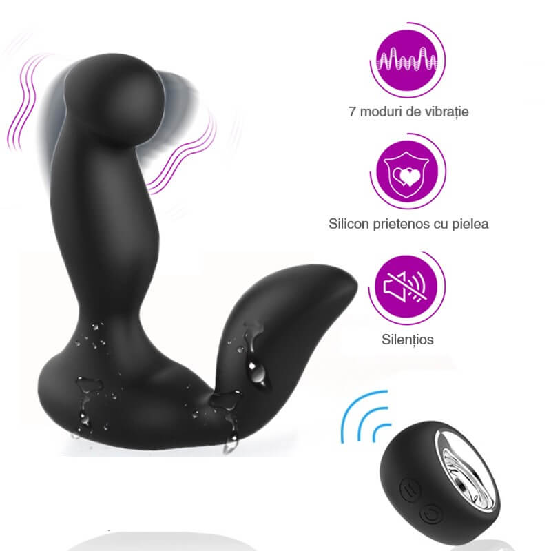 Dop anal cu telecomanda si 7 vibratii