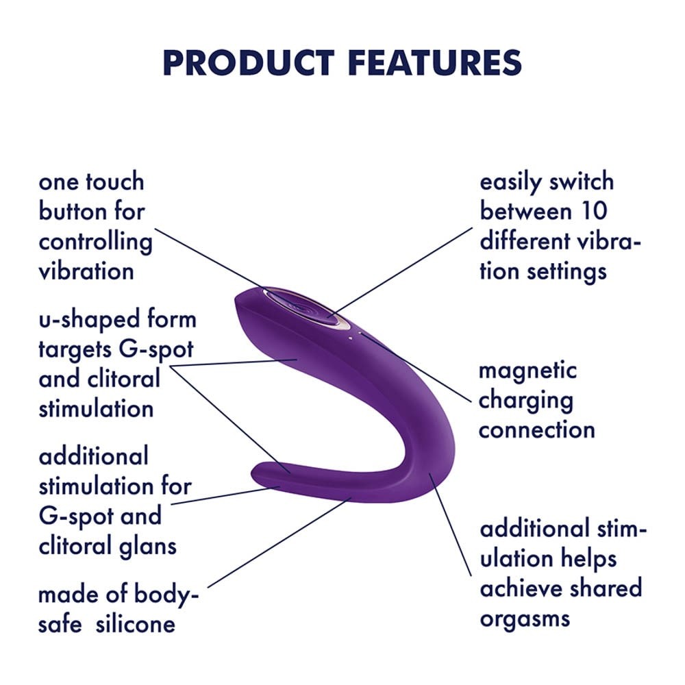 Double Classic - Vibrator pentru Cuplu cu 7 Moduri de Pulsatie - detaliu 5