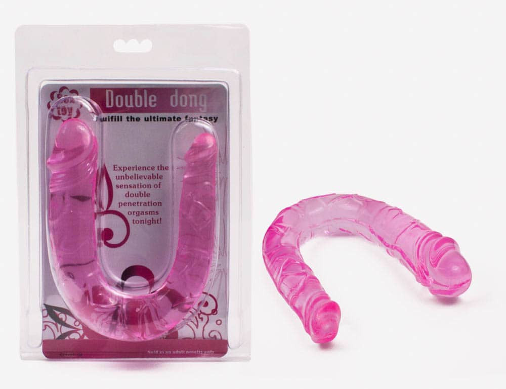 Double Dong - Dildo dublu, roz, 30 cm - detaliu 1